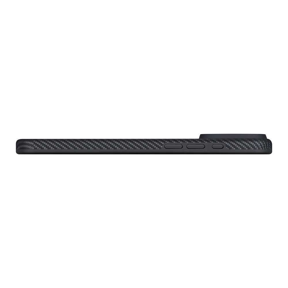 Pitaka Military-Grade Classic Serisi iPhone 17 Pro M-safe Şarj Özellikli Aramid Fiber Black-Grey Twill Kılıf Pitaka Military-Grade Classic Serisi iPhone 17 Pro M-safe Şarj Özellikli Aramid Fiber Black-Grey Twill Kılıf